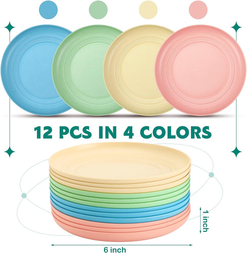 Gerrii 12 Pieces Whisker Fatigue Relief Cat Bowl 6 Inch Shallow Cat Food Dish Cat Wet Feeding Bowls Wide and Small Pet Plate for Kittens and Short...