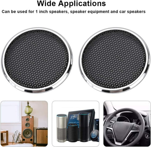 Wendry Speaker Covers, Metal & ABS Material Speaker Cover, 1 Inch Decoration Protective Grills Cover, Speaker Decoration Protective (2PCS)...