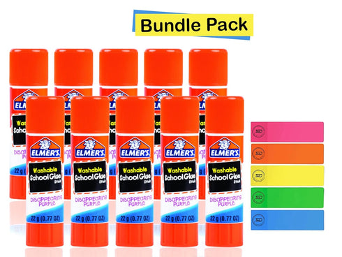Glue Sticks 10 Count Glue Sticks Bulk 0.77 Ounce Purple Glue Stick - School Supplies for Kids, Liquid School Glue...