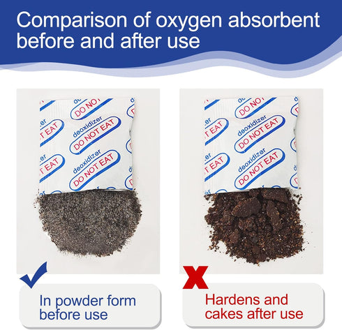 100 Packs 100CC Oxygen Absorbers (10 Packs of 10), Food Grade Oxygen Absorbers for Long Term Food Storage in Vacuum Bag, Applicable to Mason Jars,...