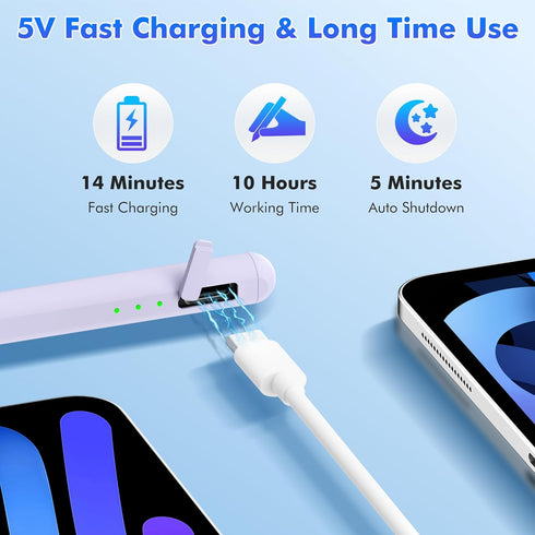 Uogic Stylus Pen for iPad, iPad Pencil iPad Pencil 10th Generation Fast Charging Palm Rejection iPad Stylus Pencil Magnetic Stylus Pens for Touch ...