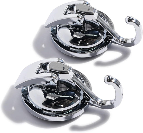 2 Pcs Suction Cup Hooks for Shower, Heavy Duty Shower Hooks for Inside Shower, No Drill Towel Hooks for Bathrooms, Hanger Suction Hooks for Wall, ...