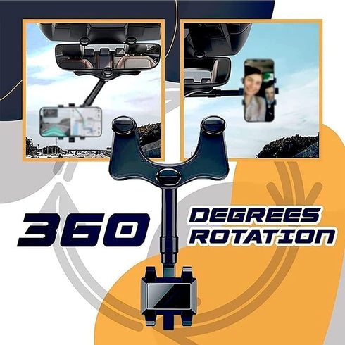 2022 Rotatable and Retractable Car Phone Holder - Rear View Mirror Phone Holder, Car Phone Holder Mount 360-degree Rotation Adjustment, Easy to In...
