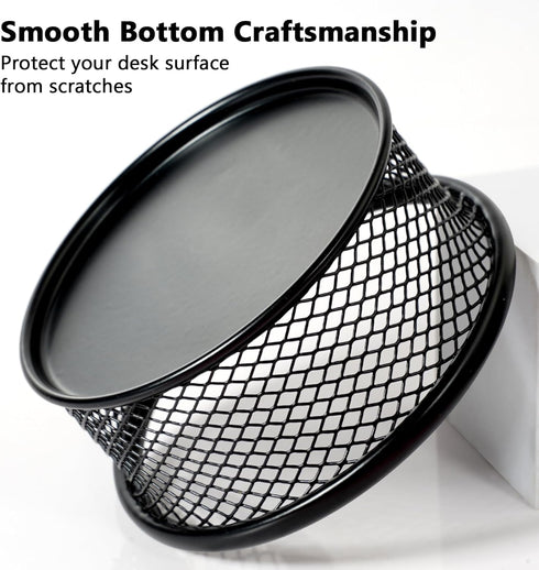 Paper Clip Holder for Desk, Paper Clip Holders, Mesh Paperclip Holders Metal Paper Clip Dispenser Organizer for Desk Binder Clip Holder Container ...