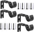 Heavy Duty Adjustable Curtain Rod Brackets Rod Holders for 1 Inch Rod, Black Color, (Set of 4,Black)...