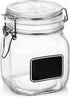 Bormiolio Rocco Clear Jar with Chalkboard, 25.3 Oz...