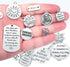 350Pcs Motivational Keychain Accessories Set with 50 Engraved Inspirational Words Charms, 50 Leather Keychain Tassels, 50 Keyring with Chain, 200 ...