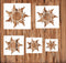 5PCS Sun Stencils for Painting on Wood Wall Reusable Boho Sun Stencils for Crafts Canvas Furniture Wall Drawing Card Making Pattern Decor...