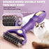 Pet Grooming Brush - Double-Sided Rake, dog and gat Undercoat Brush, Deshedding Brush for Dogs and Cats, Dog Deshedding Brush - 9+17 Teeth, TPR an...