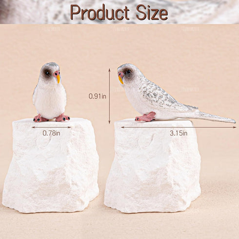AUEAR, 4 Pack Bird Decorative Figurines Mini Fake Parrot Ornaments Simulated Parakeet Model for Home Garden Decoration...