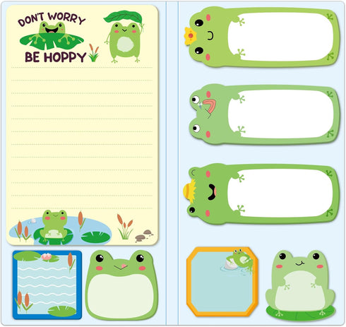 Frog Sticky Notes Set Cute Sticky Notepads 240 Sheets Book Notes Kids Office School Friends Holiday Teacher Small Gifts...