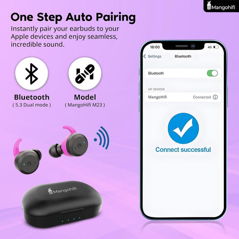 Bluetooth Headphones Wireless Earbuds 40+ Hrs Playtime Clear Sound Quality IPX7 Waterproof Built-in Mic in/Over-Ear Earphones Bluetooth Earbud 5.3...