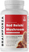 Brain Forza Organic Red Reishi Mushroom Capsules, Adaptogenic Mushroom Powered Immune Support, Heart and Cardiovascular Health, General Wellness a...