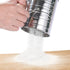 Flour Sifter, 3 Cup Flour Sifter for Baking Fine Mesh Rotary Hand Crank with Loop Agitator for Quick Sifting, Flour Sifter Stainlees Steel, Crank ...