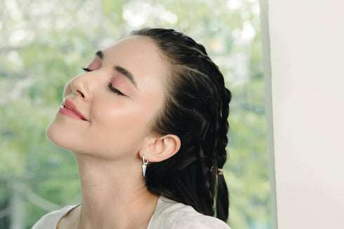 Sterling Silver Geometric Minimalist Triangle Leverback Dangle Drop Earrings for Women Mens...