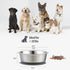 Stainless Steel Dog Bowl | Set of 2, Metal Dog Bowls with Suction Base, Rubber Bottom & Premium Material & Easy Clean (Gray-2 Pack)...