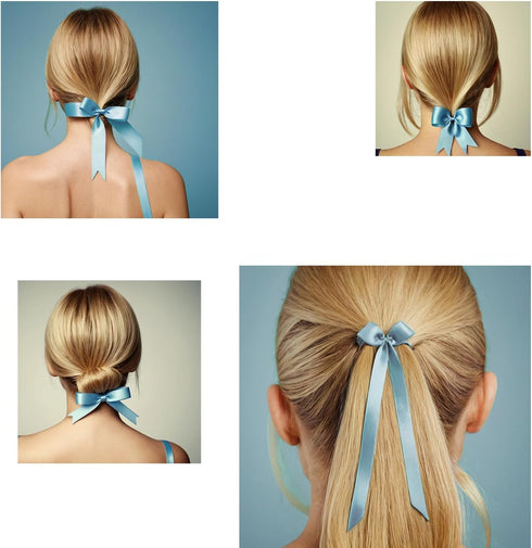Light Blue Ribbon 3/8 Inches 36 Yards Roll Perfect for Scrapbooking Art Hair Bow Wedding Wreath Baby Shower Packing Birthday Wrapping Christmas Gi...