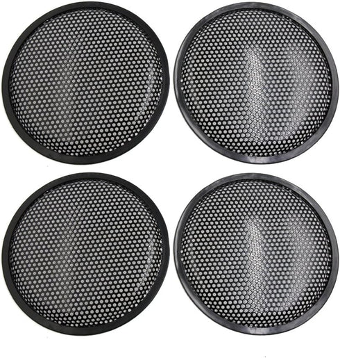 uxcell 4pcs 8'' Black Metal Car Speaker Subwoofer Mesh Cover Protective Grill Replacement...