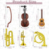 24 Pieces Dollhouse Musical Instruments Miniature Violin Piano Trumpet Saxophone Electric Guitar Tiny Instruments Set for Mini House Musical Room ...