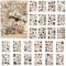 Vintage Washi Stickers Book, 24 Sheets Die-Cut Sticker Book with Meaningful Time Theme for Phone Scrapbook Junk Journal Collage DIY Crafts...