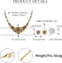 EVER FAITH Austrian Crystal Enamel Big Tiger Head Necklace Stud Earrings Set...