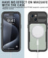 for iPhone 15 Phone Case Waterproof Shockproof Dustproof iPhone 15 Waterproof Cover Full-Body Sturdy with Magnetic Ring and Built-in Screen Protec...