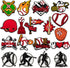 lovinglove Sports Shoe Charms for Clog Shoe Decoration,Baseball Volleyball Softball Soccer Football Basketball Hockey Shoe Charms Accessories Pack...