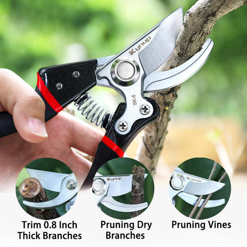 Kynup Pruning Shears for Gardening, Gardening Shears Heavy Duty, Cutting Shears Garden,Hedge Clippers, Rose Pruning Shears, Hand Clippers Gardenin...