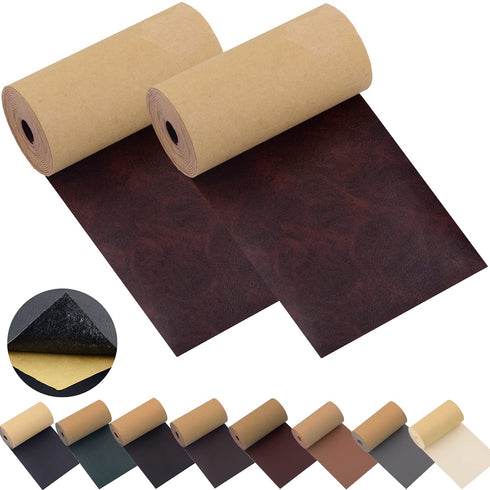 Leather Repair Patch Tape for Couches 2packs kit 3X55inch Self-Adhesive refinisher cuttable for Furniture Sofa Vinyl Car Seats Couch Chairs Shoes ...