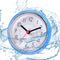Suction-cup Waterproof Bathroom Clock, Desktop Clocks for Bathroom, 4 Inches Silent Non-Ticking Prevent Mist Wall Clock Light Blue...