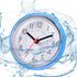 Suction-cup Waterproof Bathroom Clock, Desktop Clocks for Bathroom, 4 Inches Silent Non-Ticking Prevent Mist Wall Clock Light Blue...