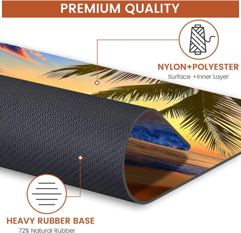 Mouse Pad, Non-Slip Rubber Base Mouse Mat Mousepad Waterproof Gaming Mouse Pad for Wireless Mouse, Computers Laptop Home Office (sunset sea)...