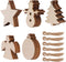 50 Pcs Unfinished Paintable Blank Wooden Christmas Festival Decoration Ornaments, Xmas Tree Hanging Wood Slices for Kids DIY Art Crafts, 5 Designs...