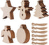 50 Pcs Unfinished Paintable Blank Wooden Christmas Festival Decoration Ornaments, Xmas Tree Hanging Wood Slices for Kids DIY Art Crafts, 5 Designs...