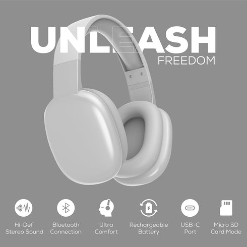 Gabba Goods Wireless Over Ear Bluetooth Headphones with Microphone - Wireless Headset -Noise Reduction - Bluetooth, Wired,Built in Micro SD for Tr...