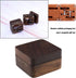 eMagTech Cufflink Box Wooden Cufflink Box Case Magnetic Cufflink Case Jewellery Organisers Accessories for Men Boys 4.7x4.7cm Brown...