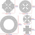 Aleks Melnyk No.38 Metal Journal Stencils, Celtic Knot, Cross, Stainless Steel Irish Stencils 3 PCS, Templates Tool for Wood Burning, Pyrography a...