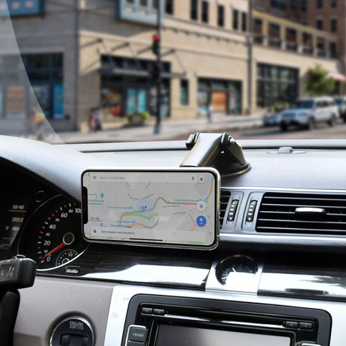 1Zero Magnetic Phone Car Mount with Quick Extension Telescopic Arm, Hands-Free Windshield Dashboard Cell Phone Holder for Car Compatible with iPho...
