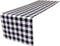 LA Linen Poly Checkered Table Runner, 14 by 108-Inch, Navy/White Checkered Gingham...