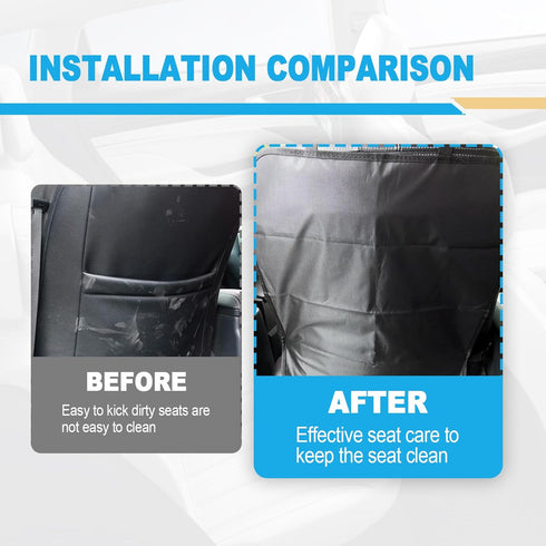 2 Pack Car Kick Mats Back Seat Protector, Seat Back Protector for Vehicles to Protect from Dirt, Mud and Scratches, Fits Most SUVs and Vans, Water...