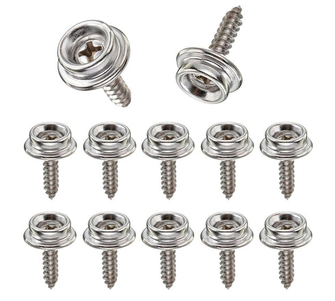 30Pcs Stainless Steel Screws Marine Grade Boat Canvas Snaps 3/8"Socket with Stainless Steel 3/8"Screw for Boat Canvas Tarpaulins Awnings Furniture...
