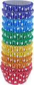 Bakery Crafts Polka Dot Baking Cups - 300-2" Cupcake Liners with White Spots, Purple, Blue, Green, Yellow, Orange, Red, Greaseproof Paper Cases fo...