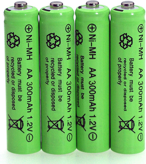 12 Packs 1.2V AA 300mAh Ni-MH Rechargeable Batteries for Solar Lights (AA Size)...