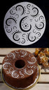 4-Piece Variety Cake Stencil Template,Birthday Heart Flower Spirals Decorating Mold Tool...
