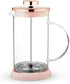 Pinky Up Riley Mini Glass Tea Press Pot, Coffee Maker, French Press for Loose Leaf Tea and Coffee, Hot or Iced Beverage Brewer, 12 oz, Pink...