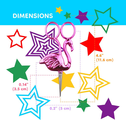 JubileeYarn Flamingo Craft Embroidery Scissors - Pink - 1 Pair...