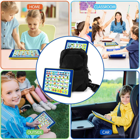 6-in-1 Kids Tablet with ABC/Words/Numbers/Color/Games/Music - Interactive Educational Electronic Toys Makes Learning Fun, Toddler Learning Toys Gi...