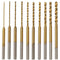 KEWAYO 10-Piece Micro Twist Drill Bit Set - 0.6mm to 2.2mm Tiny Drill Bits - 2.35mm Shank - High-Speed Steel Mini Engraving Drill Bits - Ideal for...