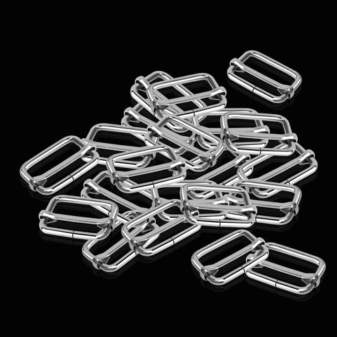ERKOON 30 Pieces Slide Buckle 1 inch Metal Triglide Slides Rectangle Adjustable Webbing Slider for Purse Making Bag Making Making DIY Accessories ...