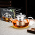 PARACITY Glass Teapot Stovetop 20 OZ/600ml, Tea pot with Removable 18/8 Stainless Steel Infuser, Borosilicate Clear Tea Kettle, Teapot Blooming an...